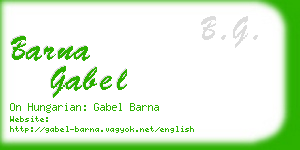 barna gabel business card